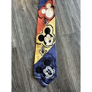 Atlas Design Mickey & Co. Disney 100% Silk Tie Mickevolution Goteborg Sweden New